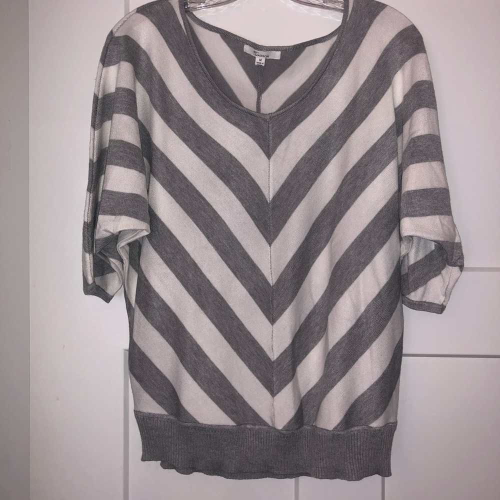 89th & Madison Medium Stretchy Striped Top